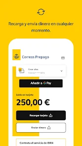 Recarga de la Tarjeta Prepago Correos